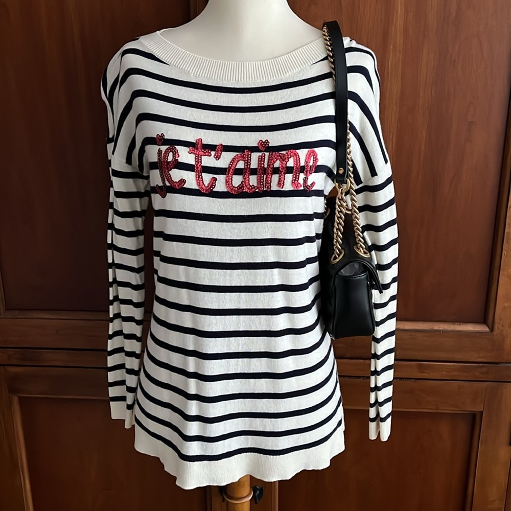 EUC Talbots Petites je t’aime Sweater Size P/P
